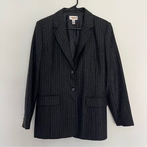 Vintage Talbots Charcoal Pinstripe Women's Blazer